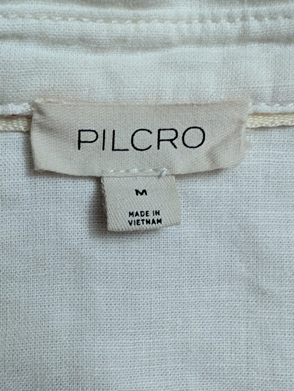 Anthropologie Pilcro Belted Wrap Linen Cotton Blouse Sz M White - Picture 7 of 10